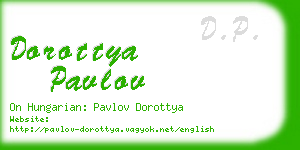 dorottya pavlov business card